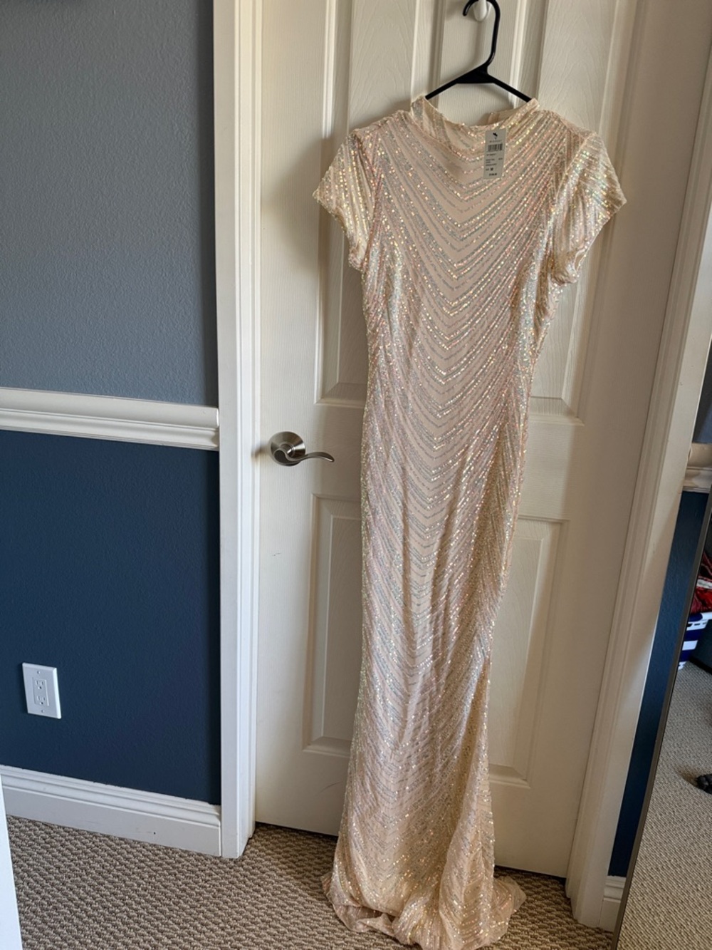 Windsor Cream Sequin Maxi Dress